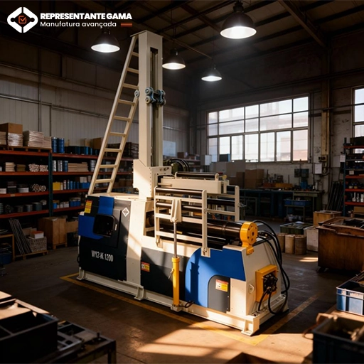 Máquina de calandra de chapas 4 rolos CNC